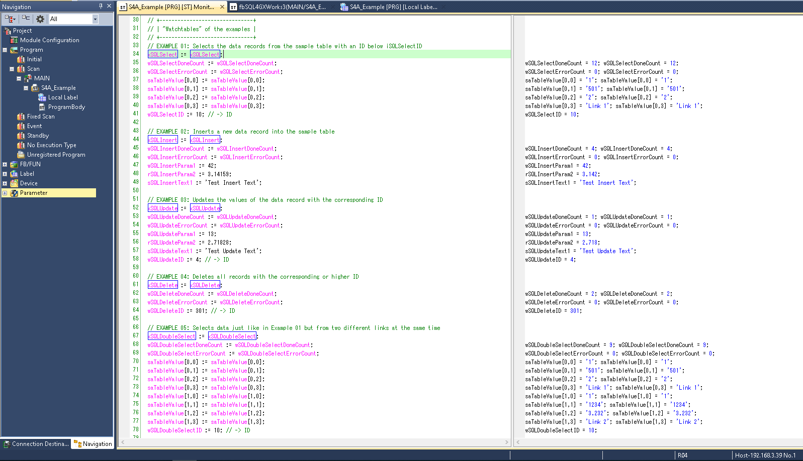 By forcing the labels xSQLSelect, etc. the example queries can be tested. In the case of an error the connection can be…